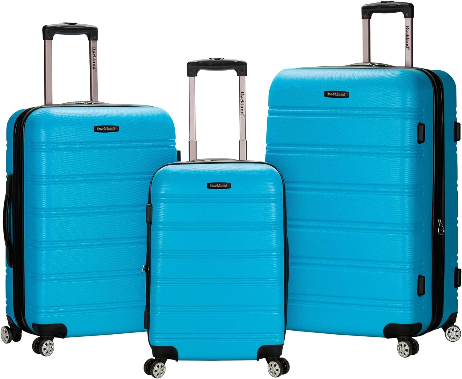 230527211347283_1 Rockland Melbourne Hardside Expandable Spinner Wheel Luggage, Charcoal, 3-Piece Set (20/24/28) - Image 1